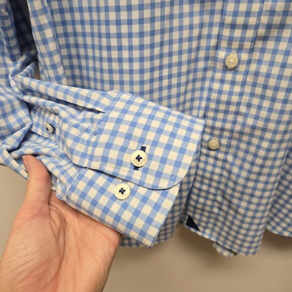 UNTUCKit Button Down Shirt Mens XXL Performance Nylon Stevens Long Sleeve Plaid - Picture 5 of 8